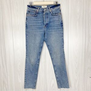 Free People | We The Free | High Rise Stella Raw Hem Ankle Skinny Jeans Size 28